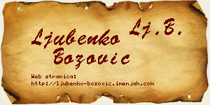 Ljubenko Božović vizit kartica